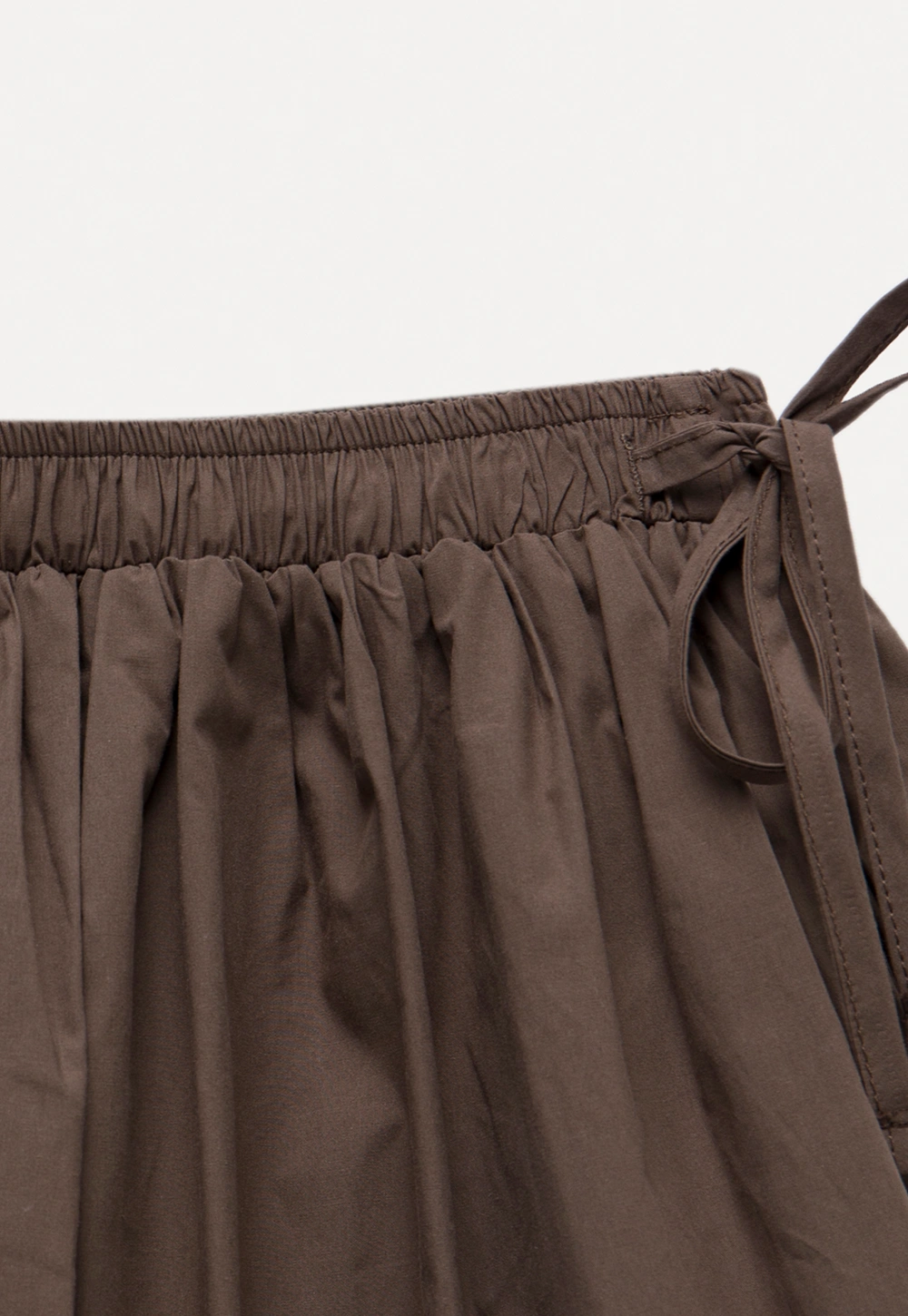 Drawstring Balloon Mini Skirt