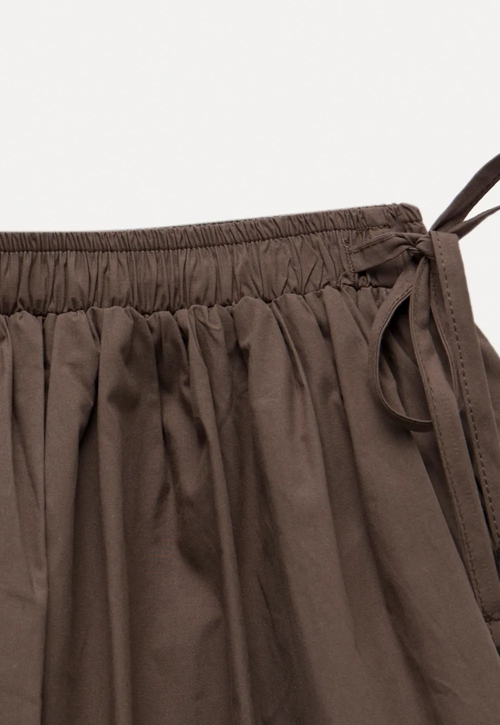 Drawstring Balloon Mini Skirt