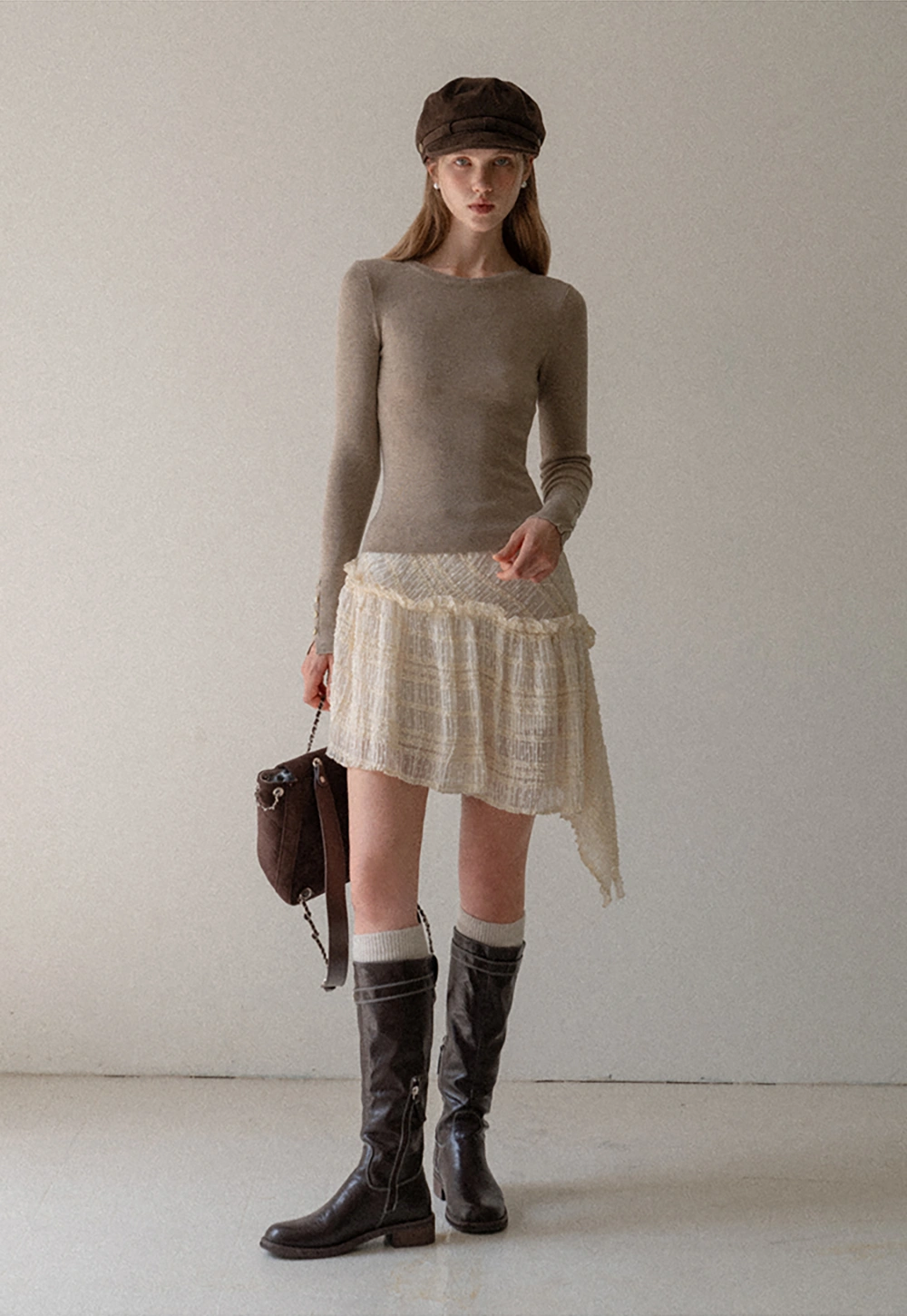 Basic Ribbed Knit Top Women Long Sleeve Pullover