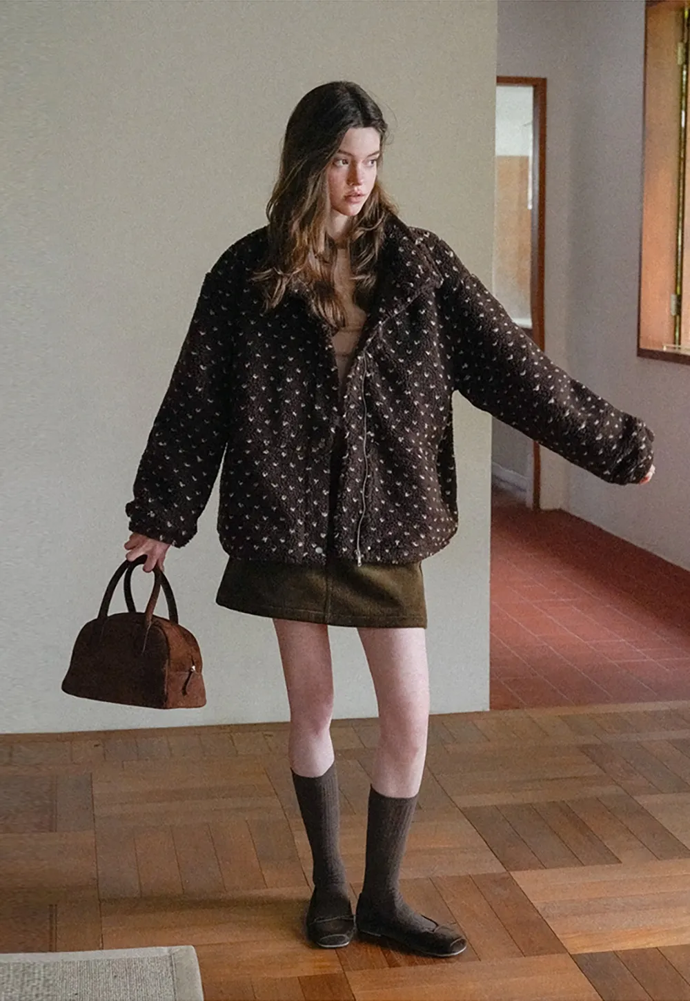 Women White Belted Corduroy Skirt