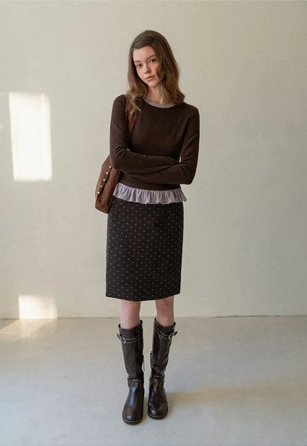 Polka Dot A-Line Mini Skirt