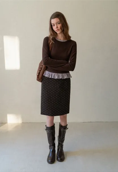 Polka Dot A-Line Mini Skirt