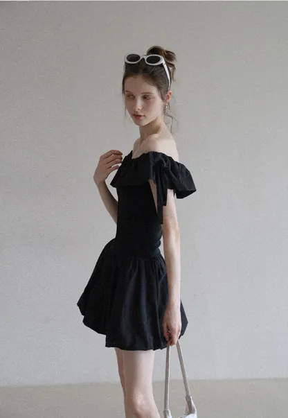 Women’s Cute Off Shoulder Ruffle Dress