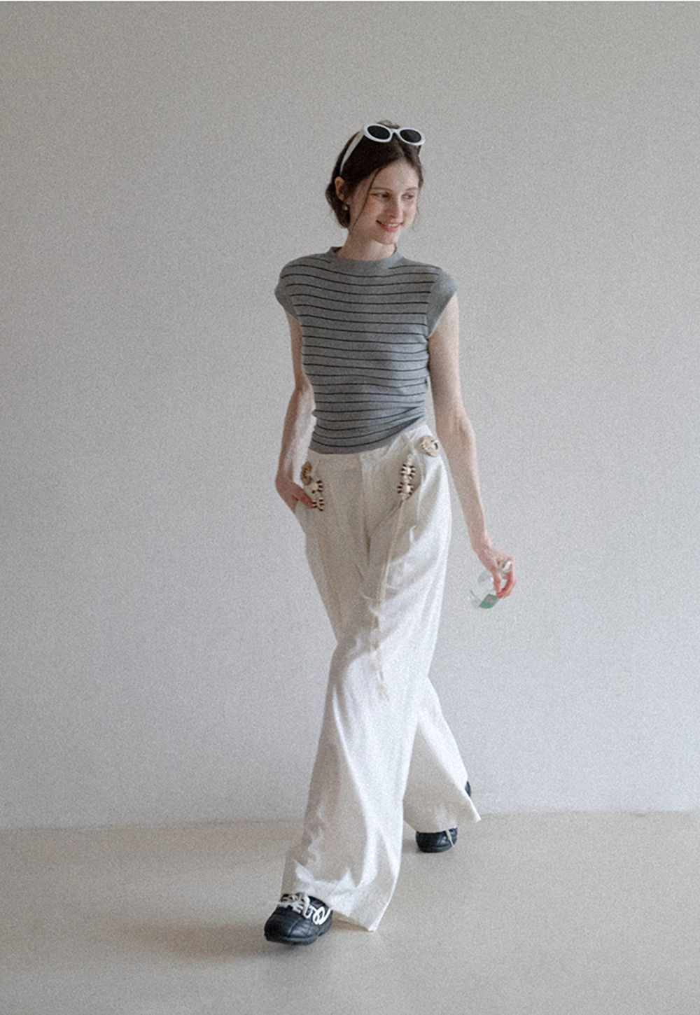 Women’s Ruched Ring Cutout Knit Top
