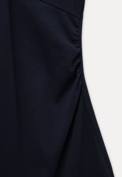 Women's Twist Front Short Sleeve Mini Dress Ruched Slim Fit