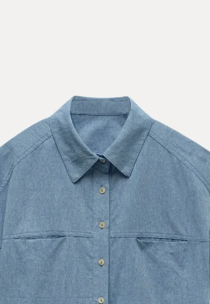 Women’s Denim Button Down Shirt