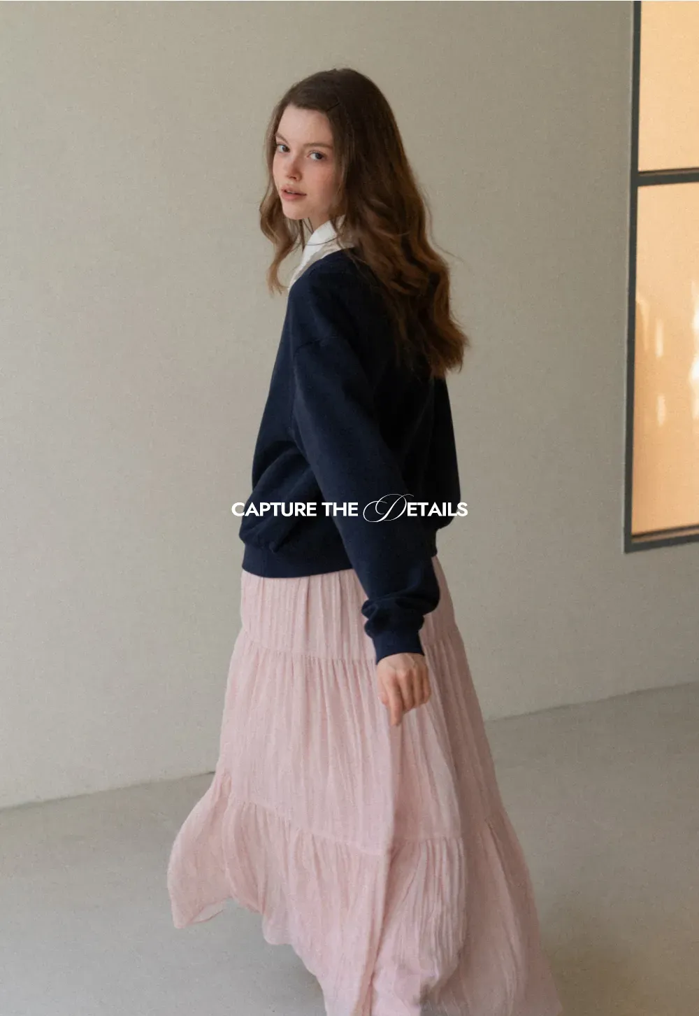 Tiered Crinkle Maxi Skirt