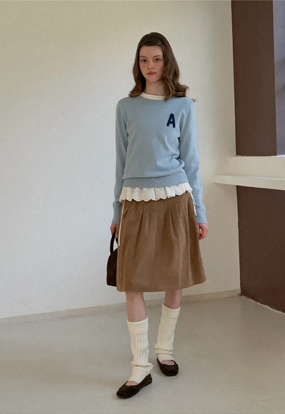 Letter Patch Knit Sweater