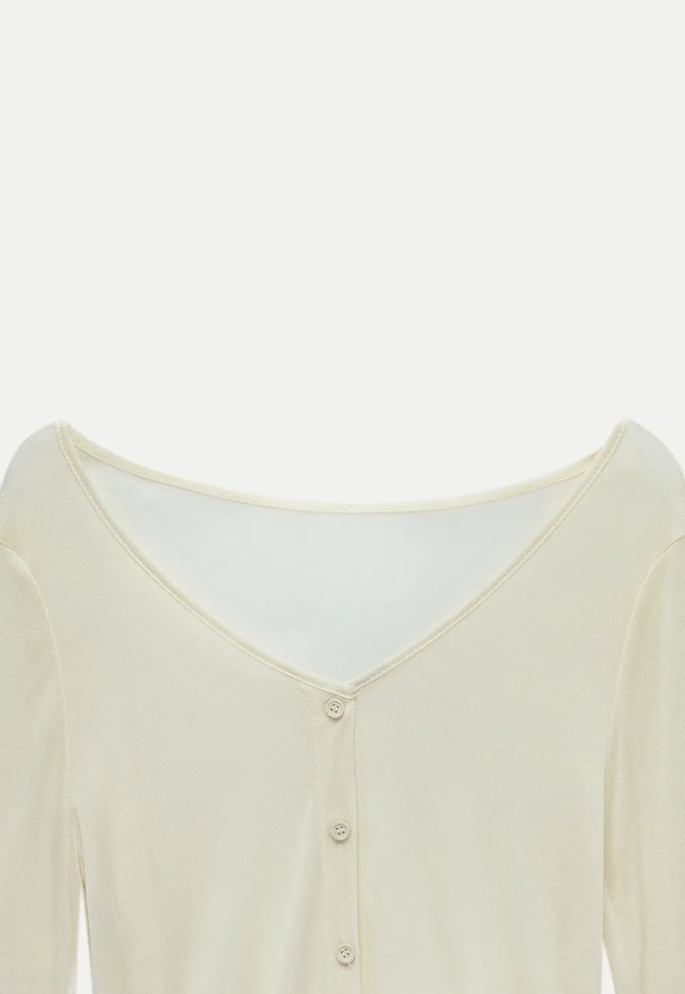 Women’s Cropped V-Neck Button Cardigan