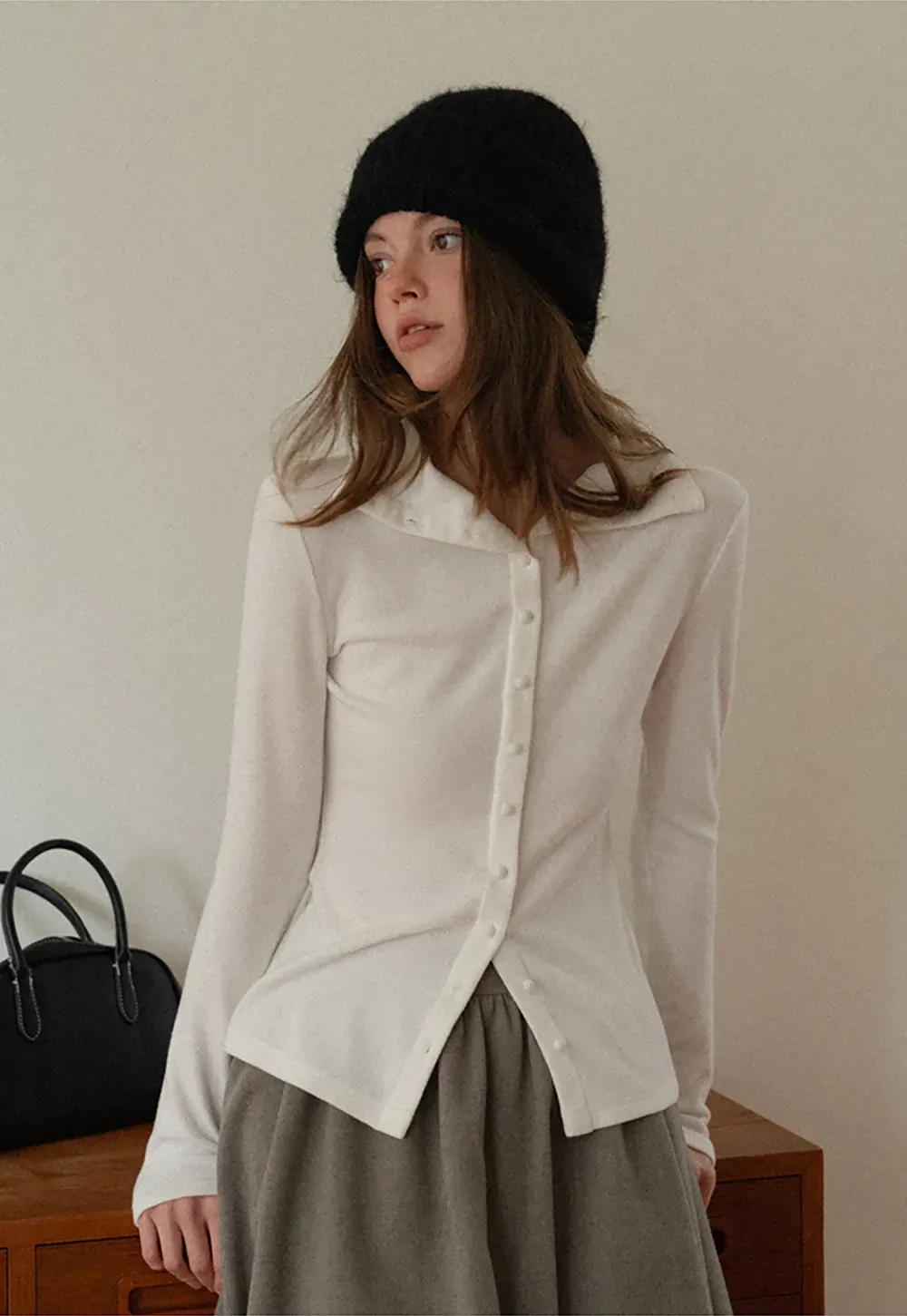 Bubble Hem Mini Skirt