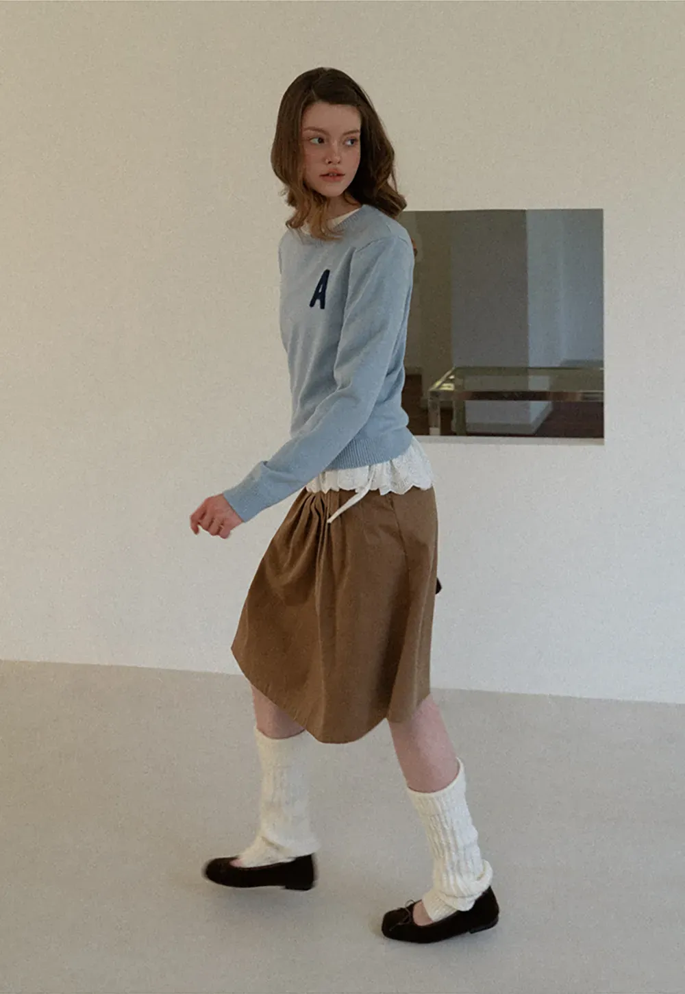 Letter Patch Knit Sweater