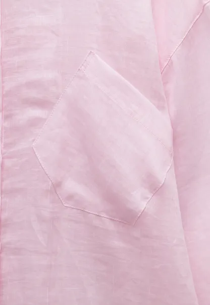 Women's Long Sleeve Button Down Linen Shirt with Pocket