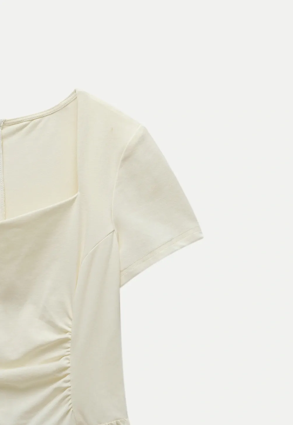 Square Neck Short Sleeve Dress for Women