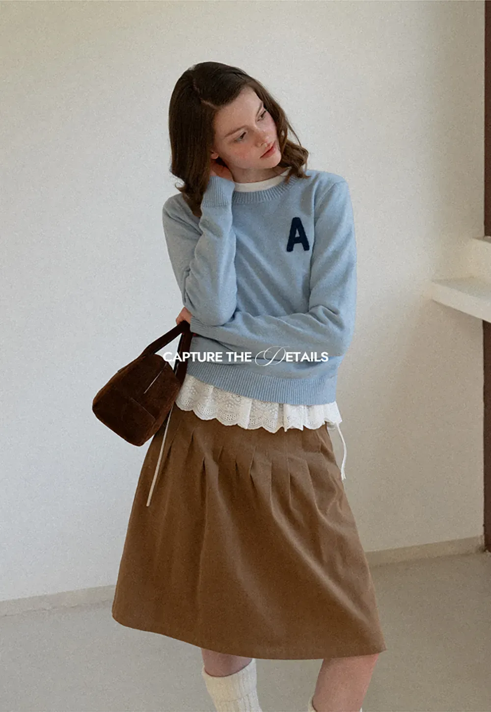 Letter Patch Knit Sweater
