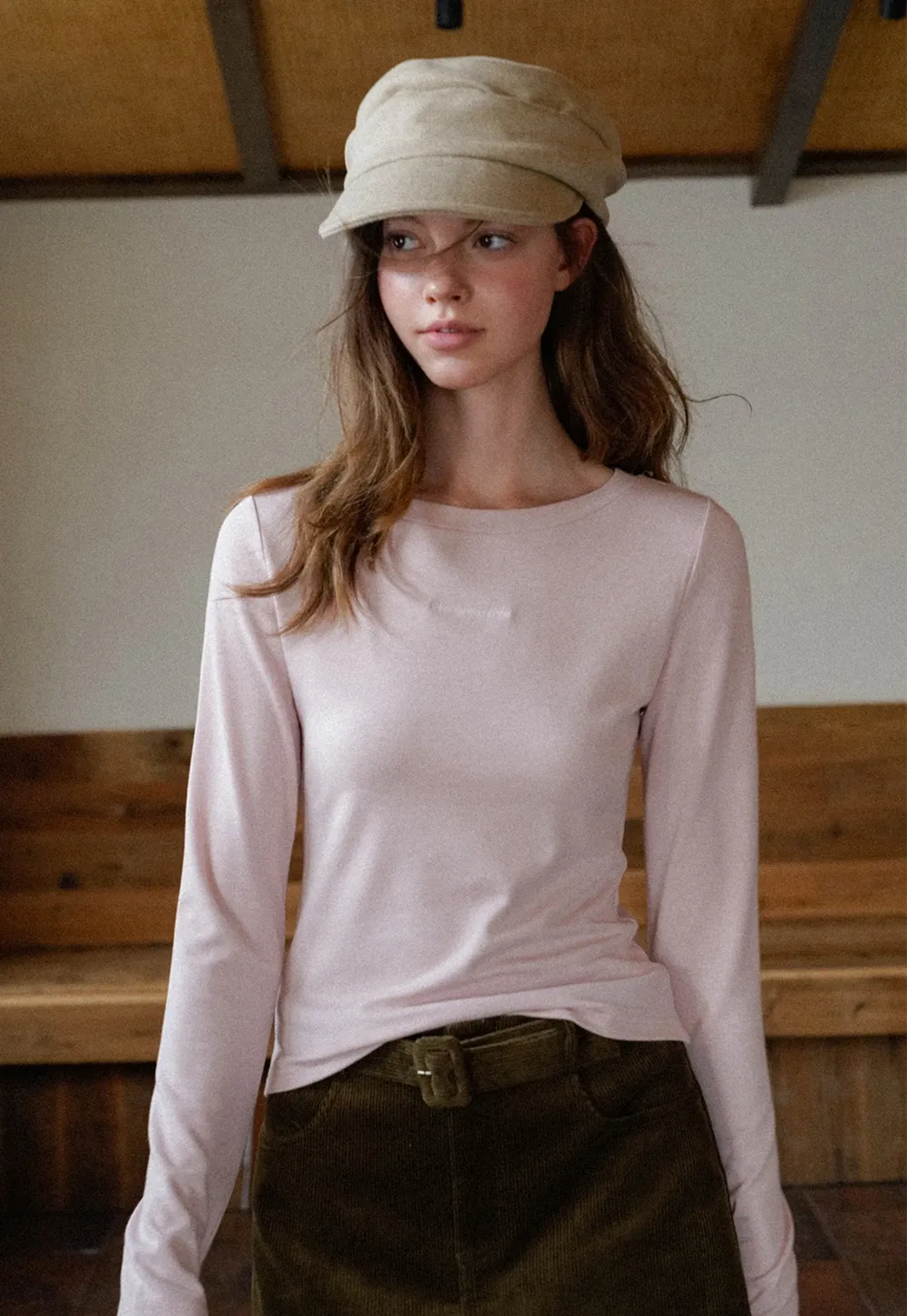 Trendy White Long Sleeve Tee