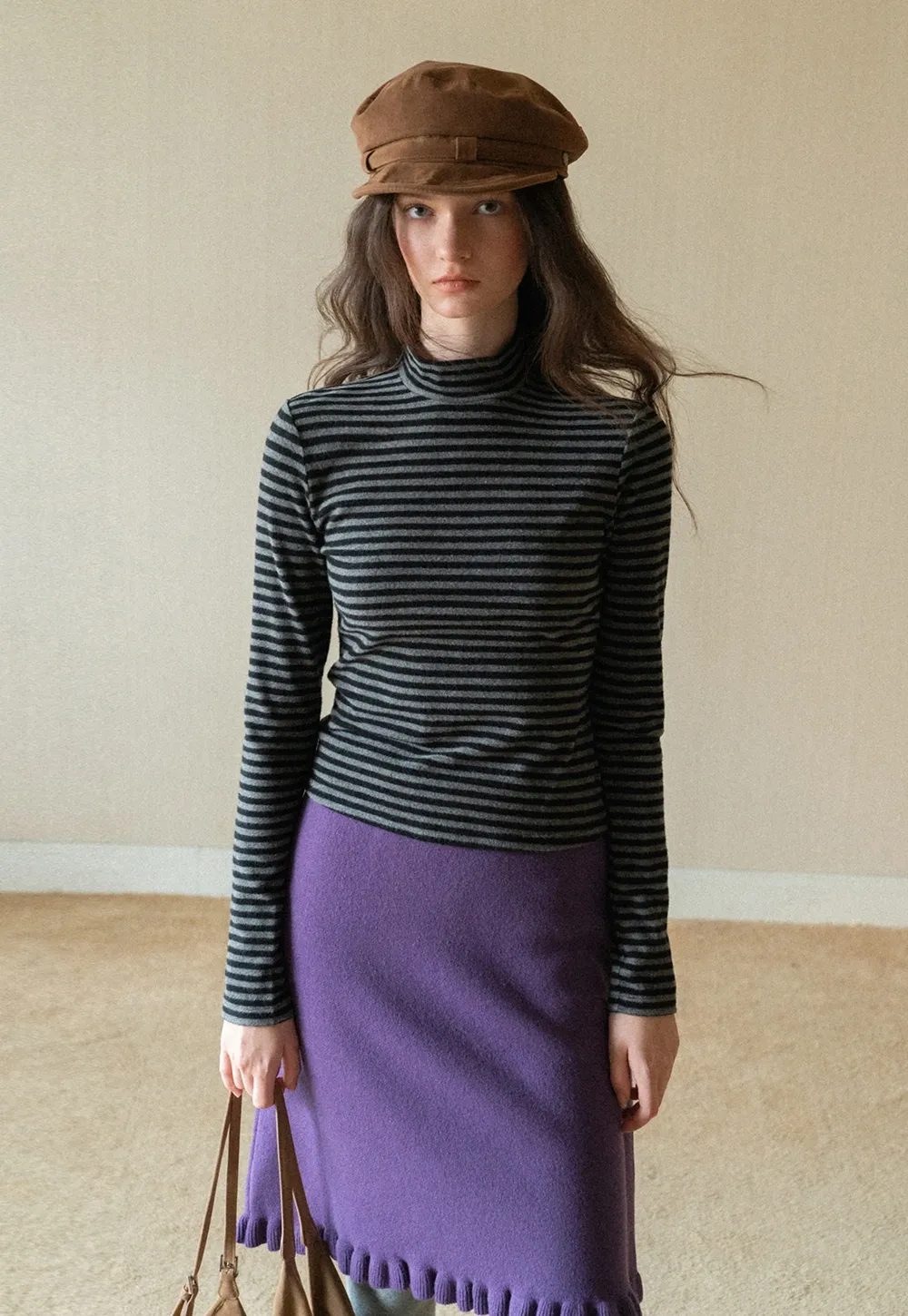 Elegant A-Line Knitted Skirt