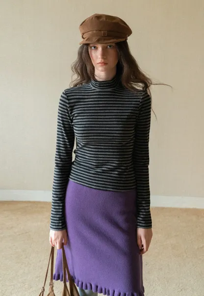 Elegant A-Line Knitted Skirt