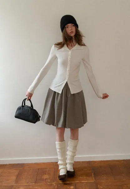 Bubble Hem Mini Skirt