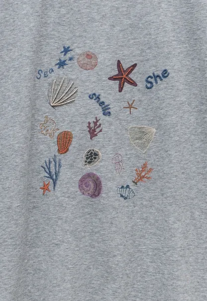 Women's Starfish and Seashell Print T-Shirt
