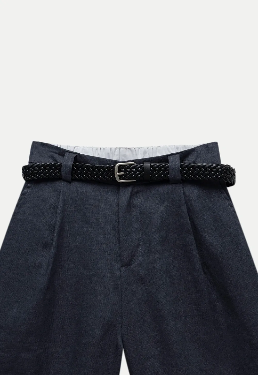 Women's Elastic Back Casual Loose Fit Shorts with Belt