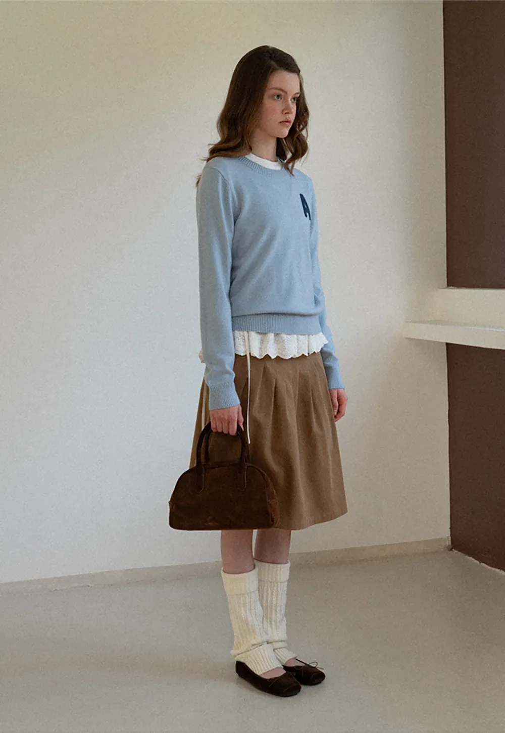 Letter Patch Knit Sweater