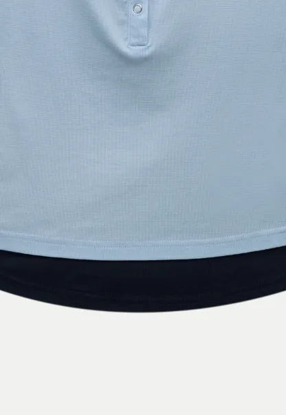 Women’s Contrast Hem Short Sleeve Henley T-Shirt