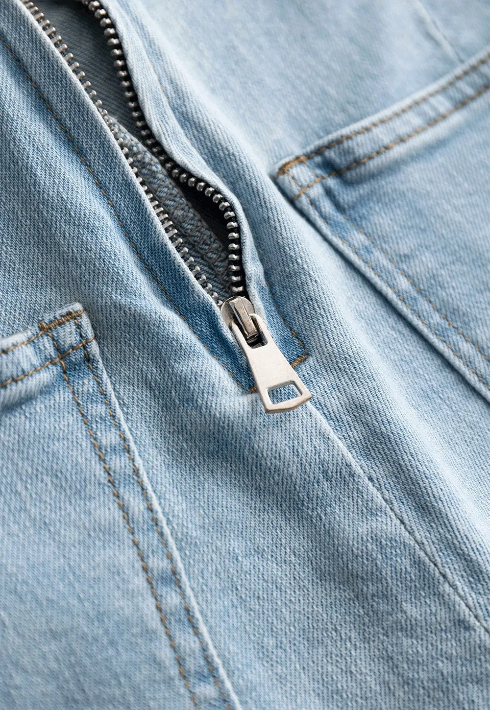 Denim Skort with Belt