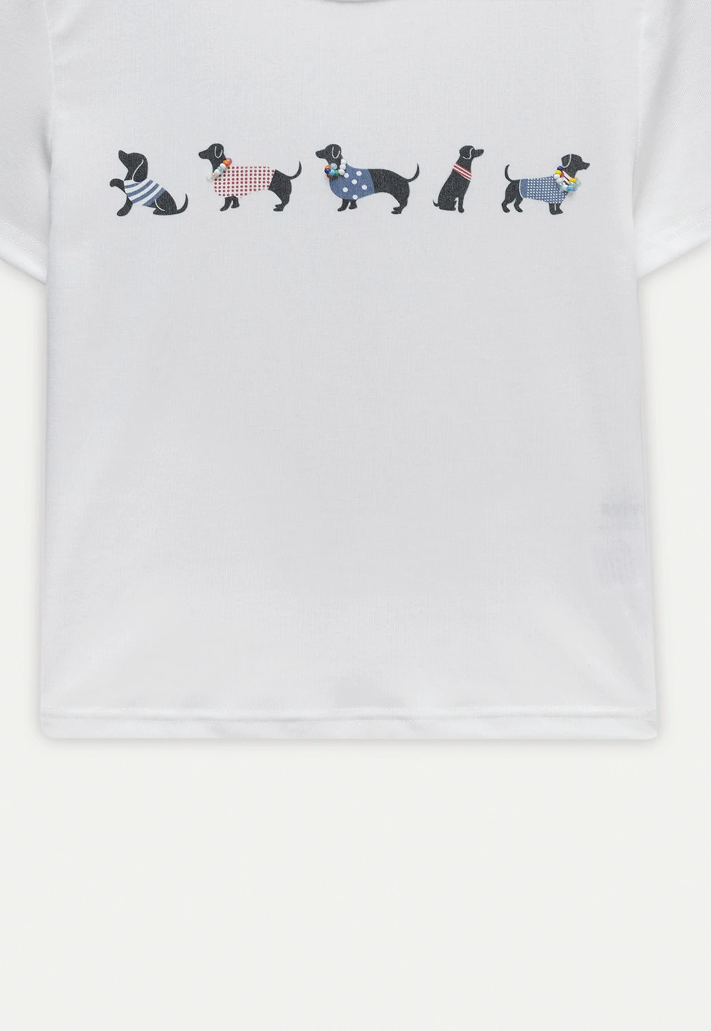 Artistic Dog Graphic Fitted Tee