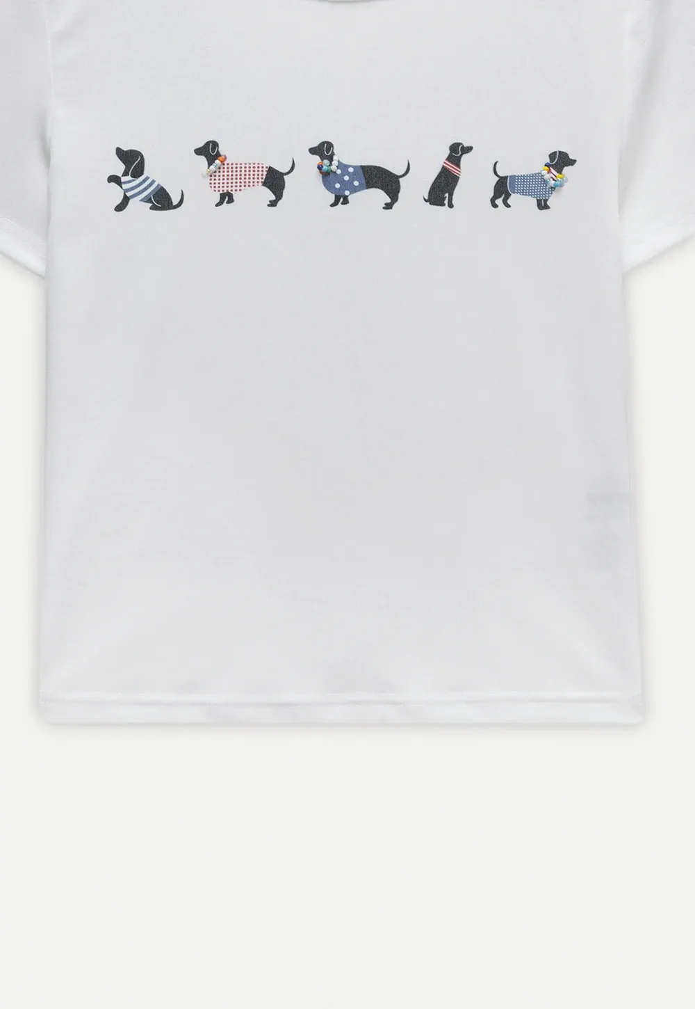 Artistic Dog Graphic Fitted Tee