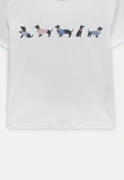 Artistic Dog Graphic Fitted Tee