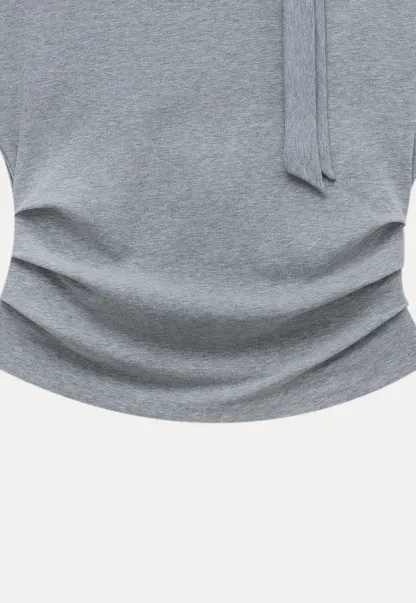 Off Shoulder Ruched T-Shirt