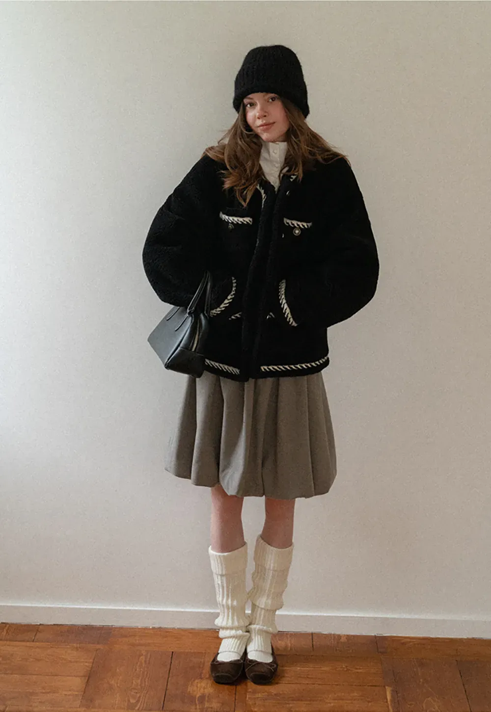 Bubble Hem Mini Skirt