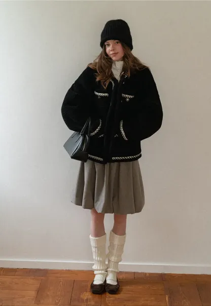 Bubble Hem Mini Skirt