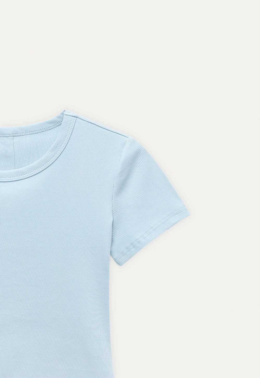 Women’s Basic Ribbed Knit T-Shirt