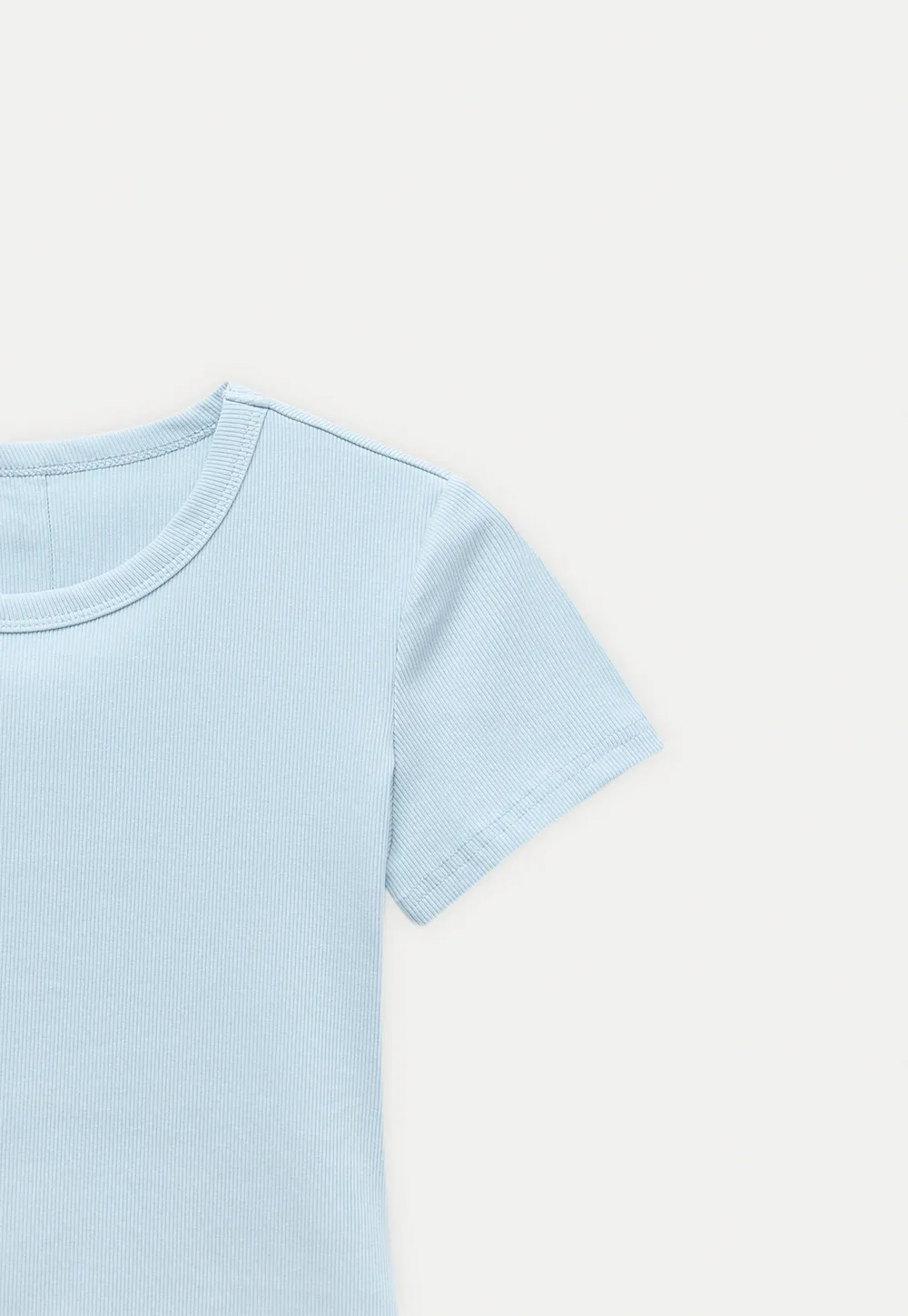 Women’s Basic Ribbed Knit T-Shirt