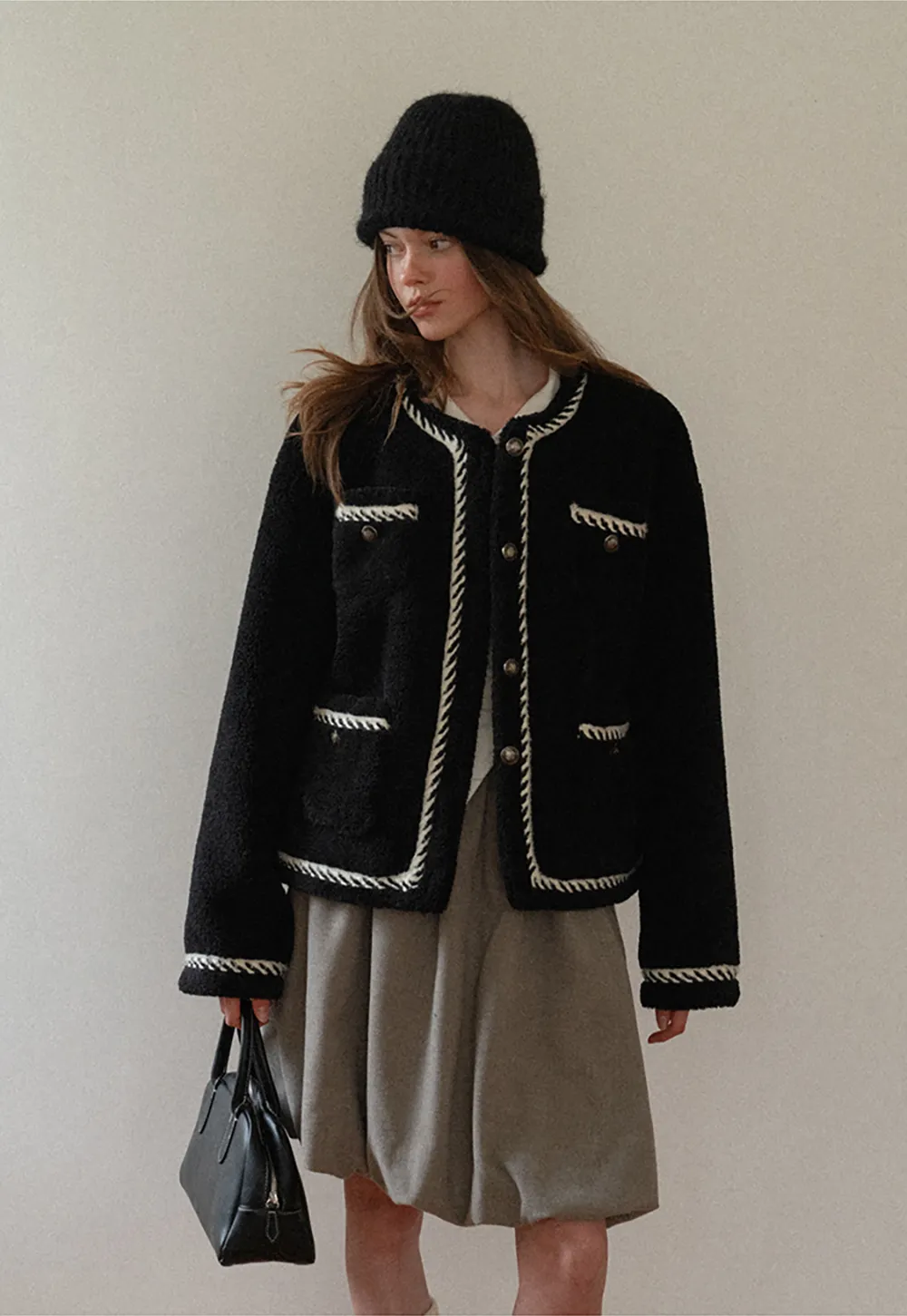 Bubble Hem Mini Skirt