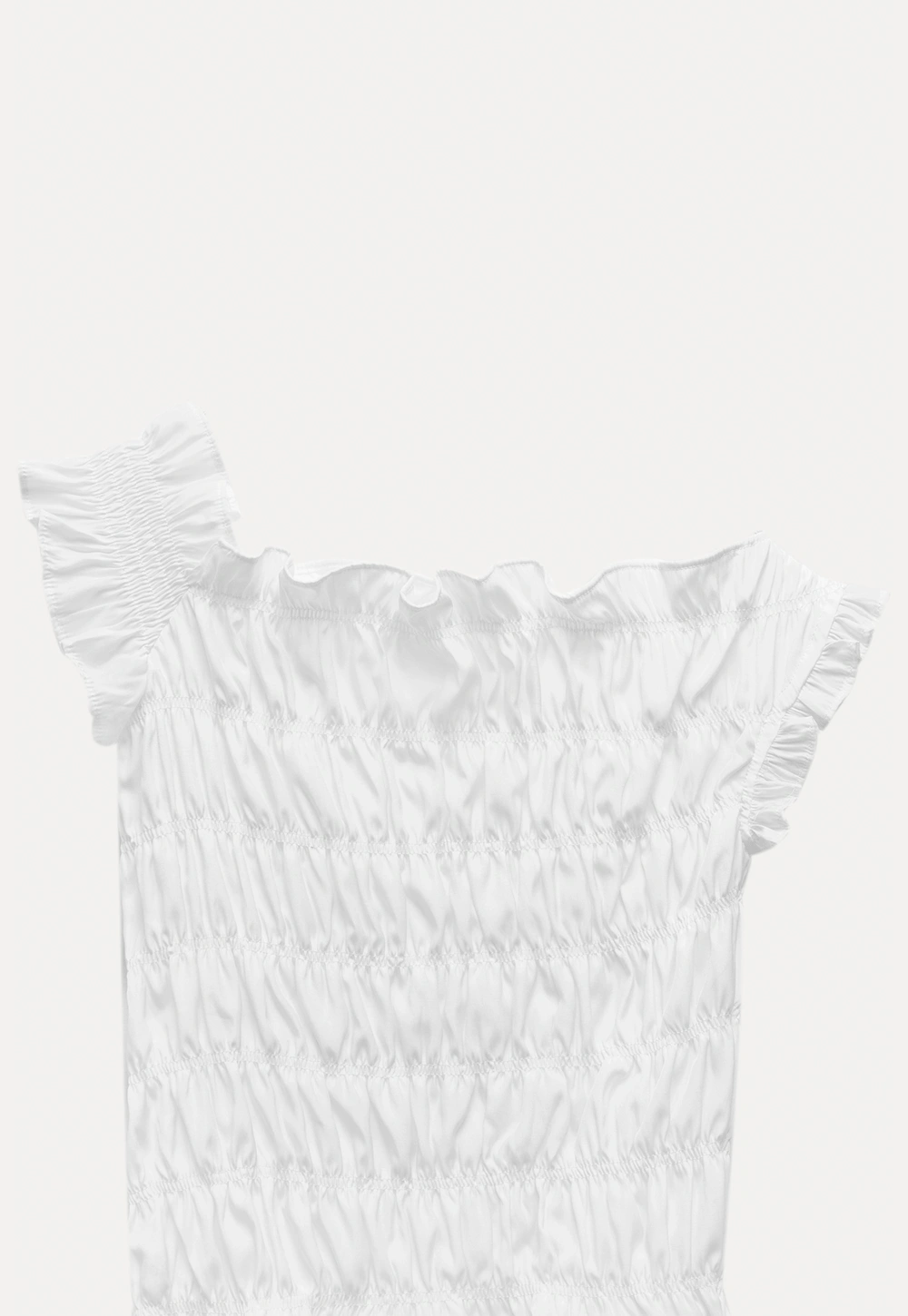 Women’s Off Shoulder Ruffled Shirred Top