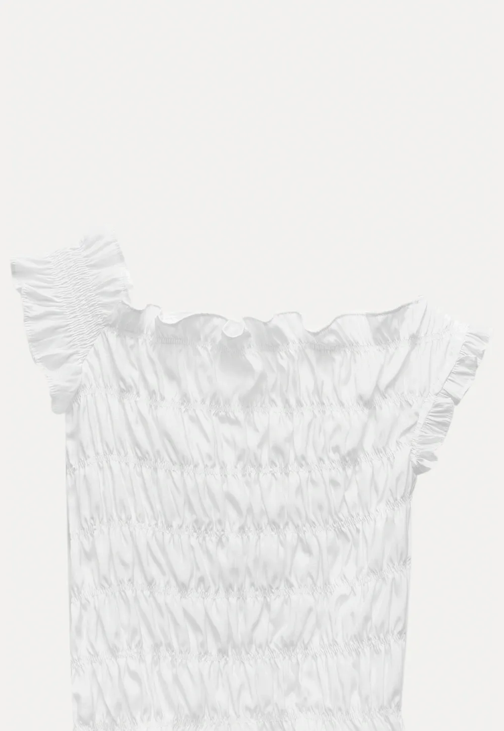 Women’s Off Shoulder Ruffled Shirred Top
