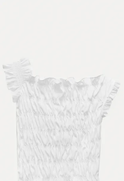 Women’s Off Shoulder Ruffled Shirred Top