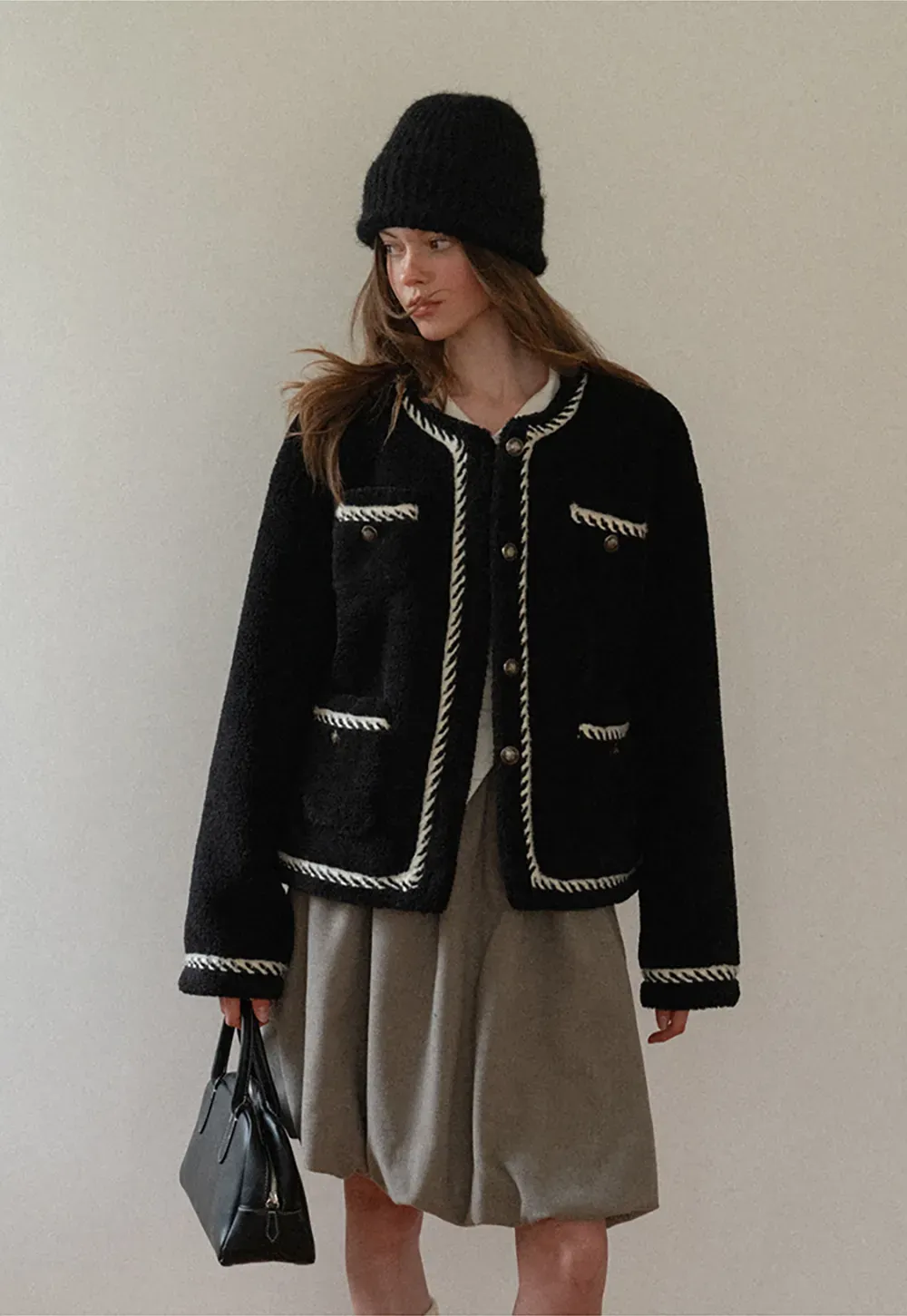 Bubble Hem Mini Skirt