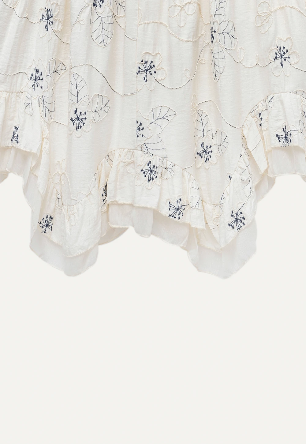 Women’s Floral-Embroidered Ruffle Cami Top