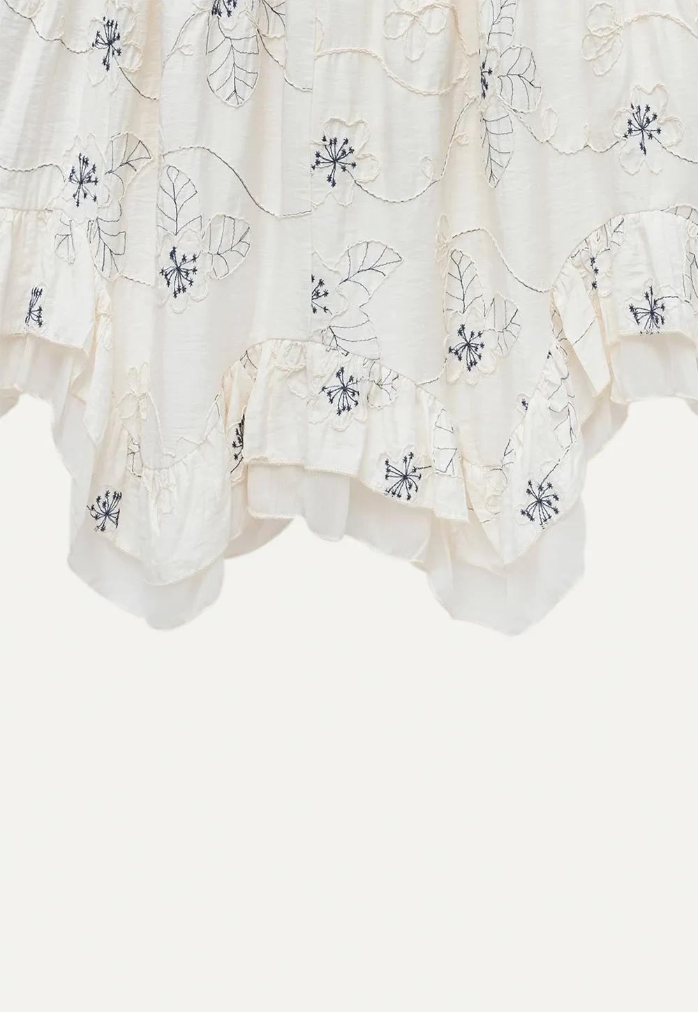 Women’s Floral-Embroidered Ruffle Cami Top