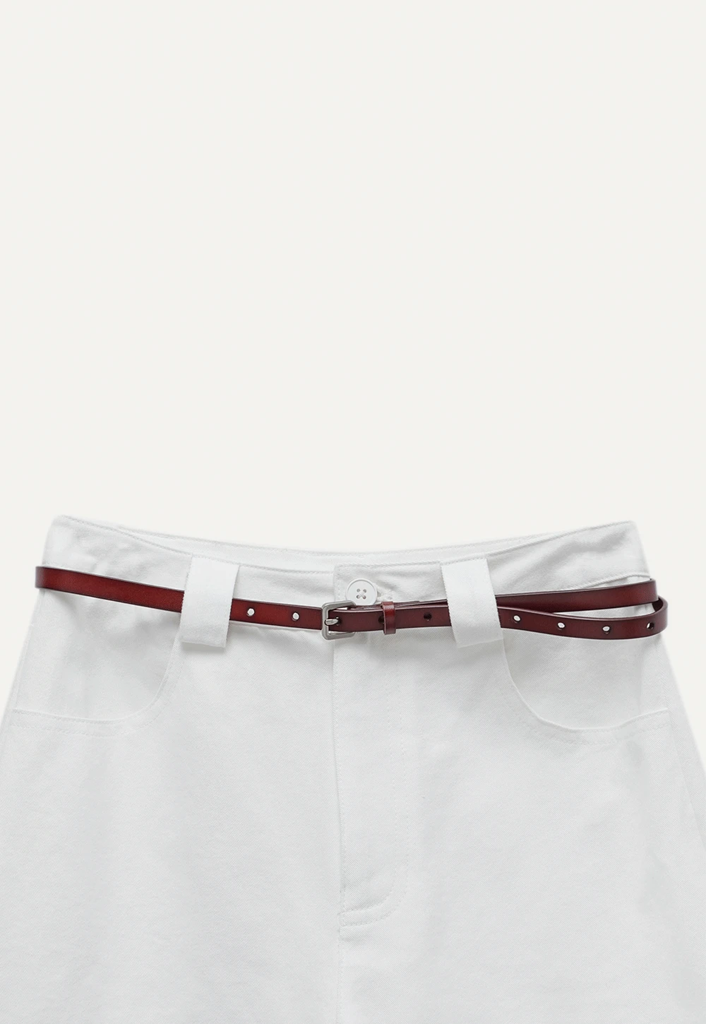 Women’s Belted High-Waist Cotton Shorts