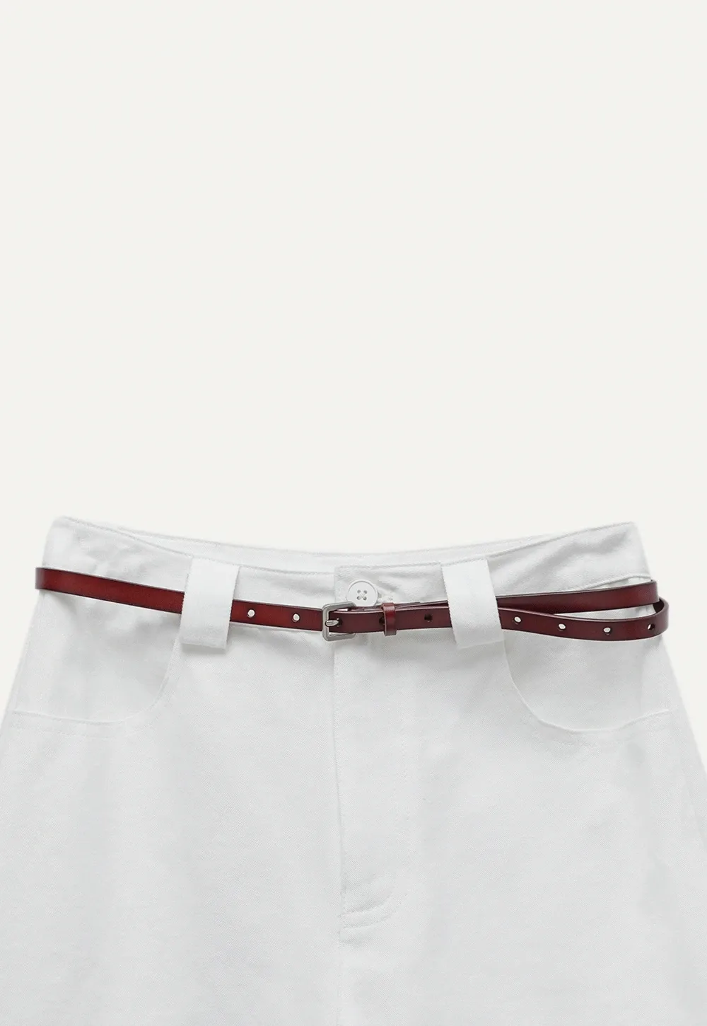 Women’s Belted High-Waist Cotton Shorts