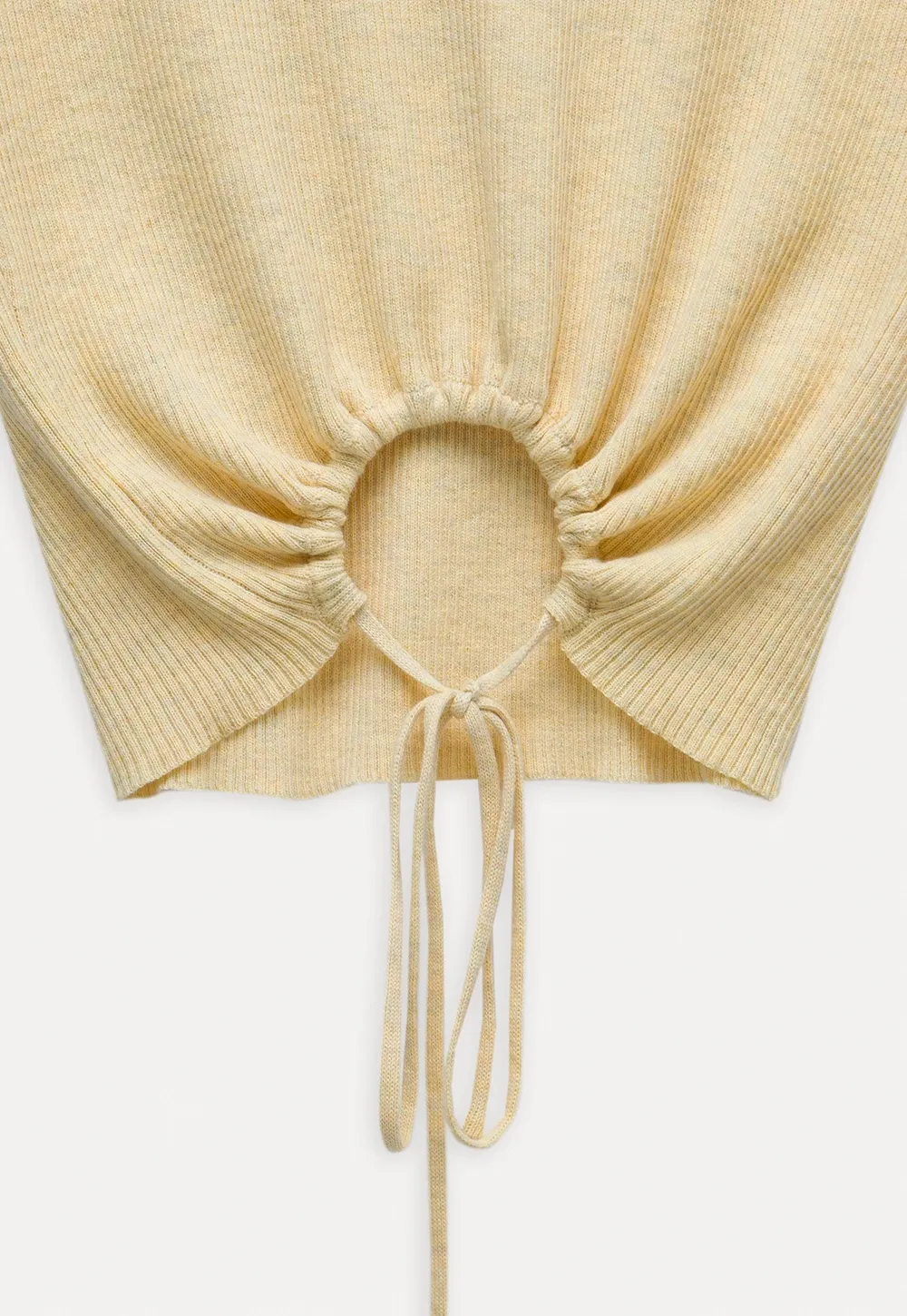 Women’s Ruched Ring Cutout Knit Top