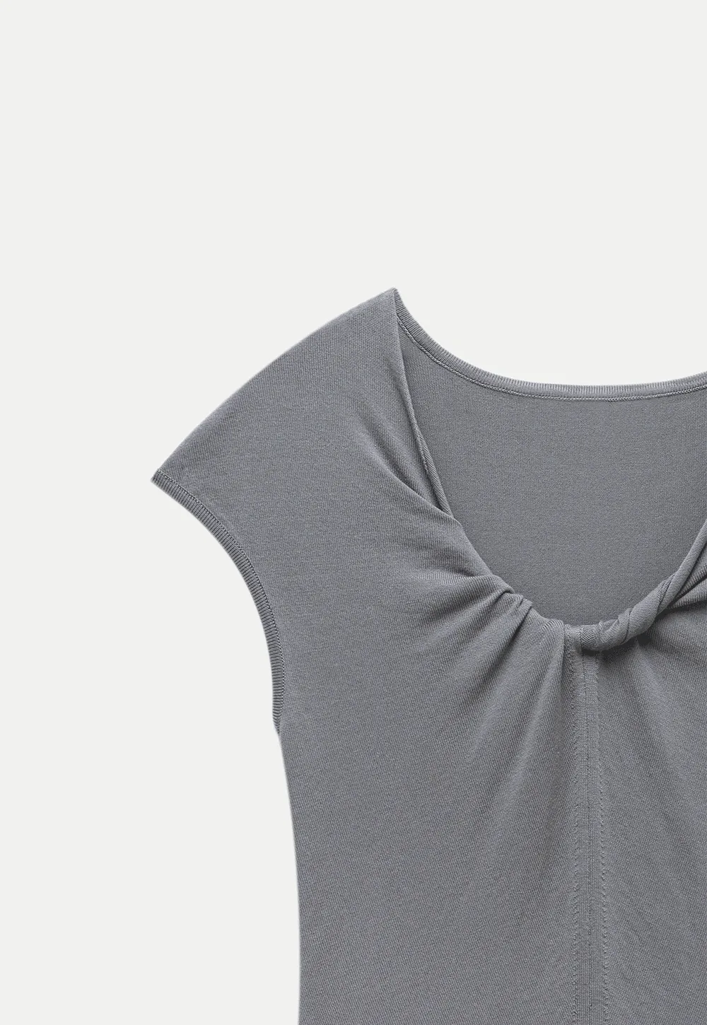 Women’s Ruched Front Slim Fit Cap Sleeve Top