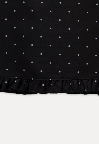 Women's Polka Dot Ruffle Hem A-Line Mini Skirt