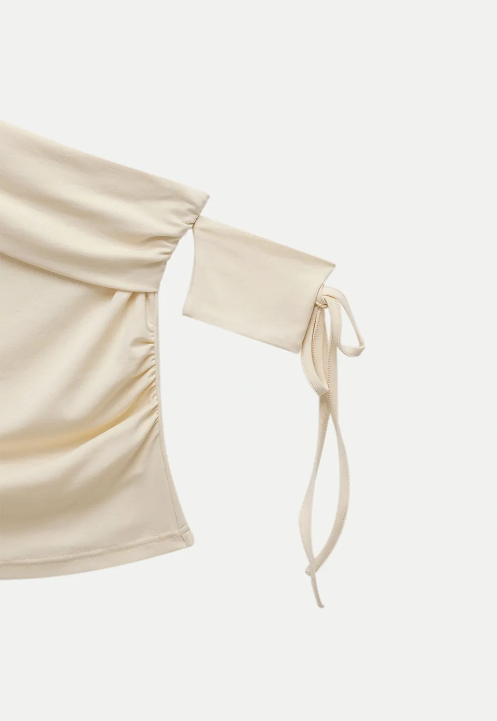 Women’s One-Shoulder Ruched Crop Top