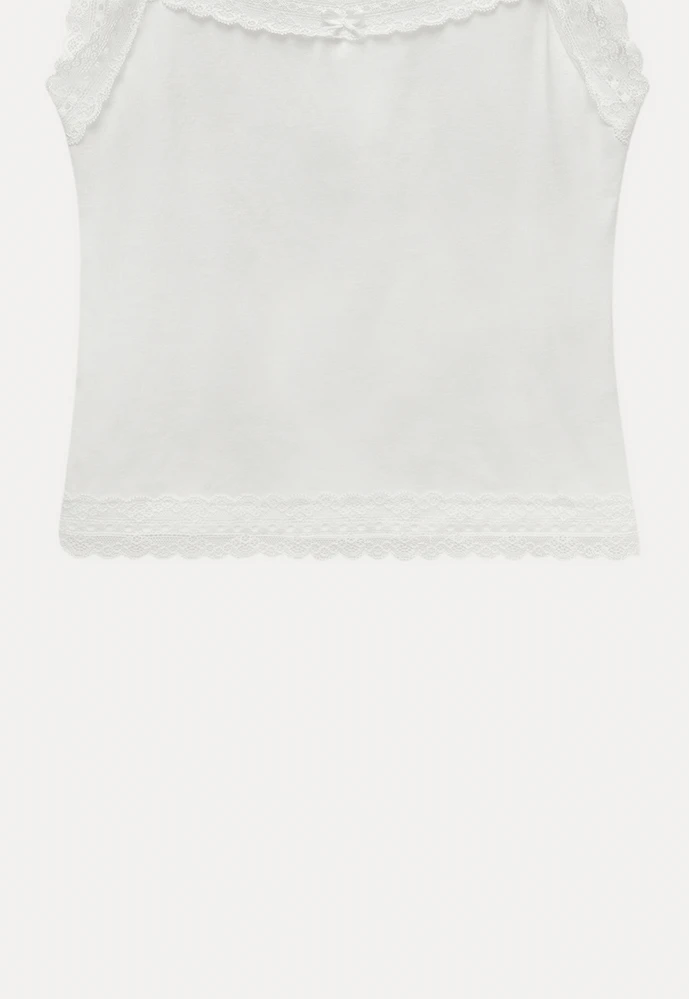 Women’s Lace Trim Crop Cami