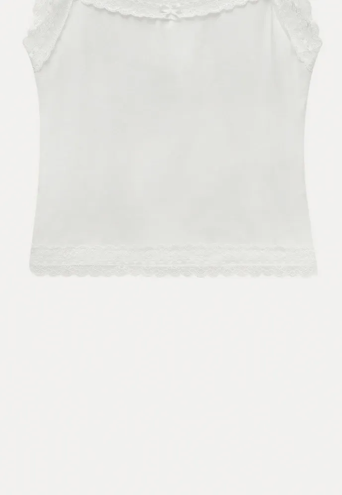 Women’s Lace Trim Crop Cami